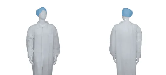 Single-Use Zippered Dust Coat for Laboratory Splash Protection